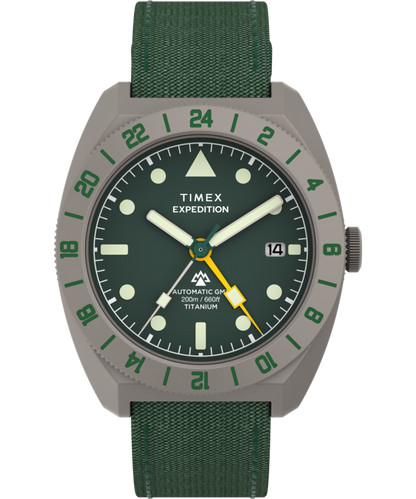 Expedition Pioneer Titanium Automatic GMT 41mm Fabric Strap Watch