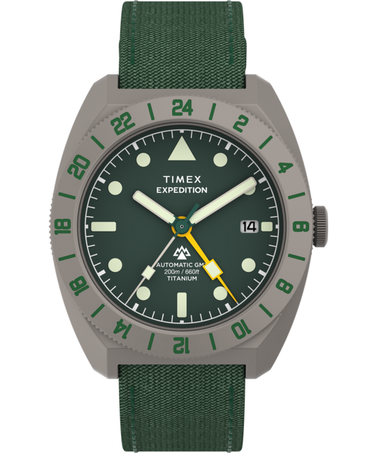 Expedition Pioneer Titanium Automatic GMT 41mm Fabric Strap Watch