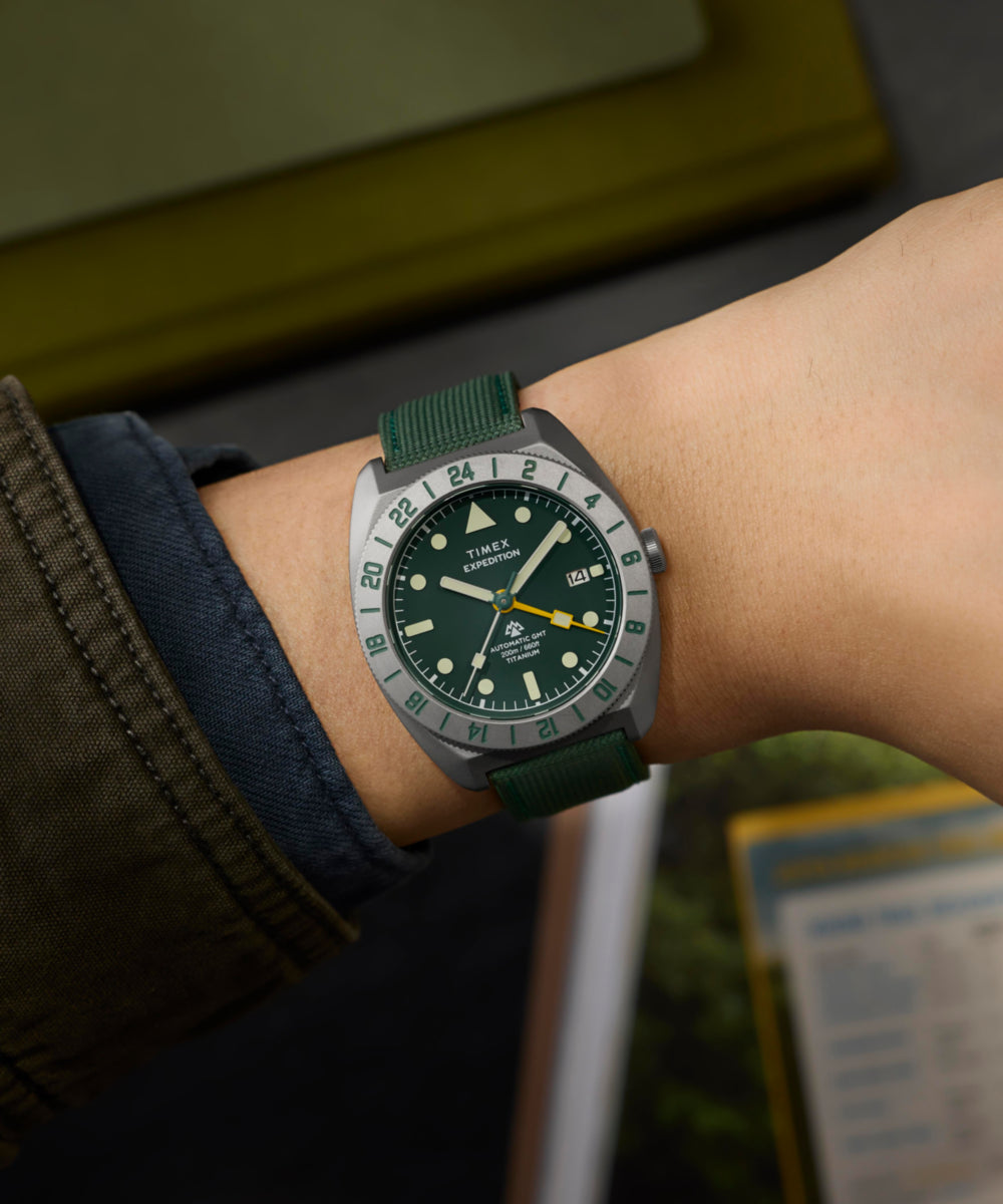 Expedition Pioneer Titanium Automatic GMT 41mm Fabric Strap Watch