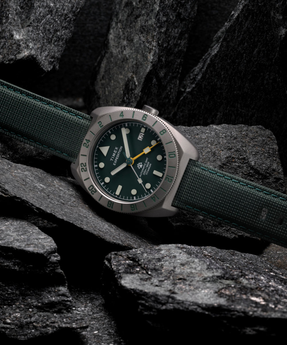 Expedition Pioneer Titanium Automatic GMT 41mm Fabric Strap Watch