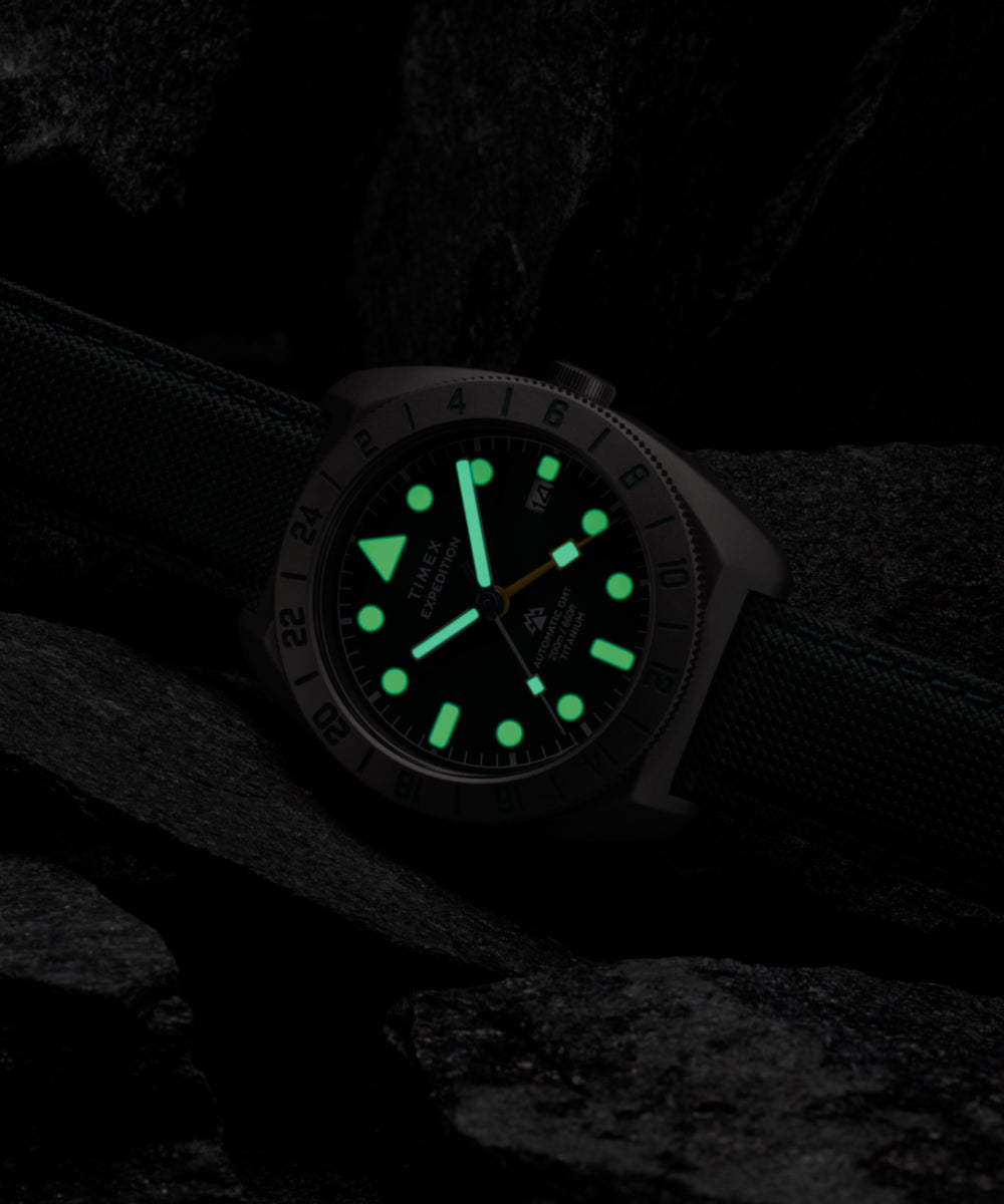 Expedition Pioneer Titanium Automatic GMT 41mm Fabric Strap Watch