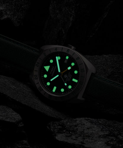 Expedition Pioneer Titanium Automatic GMT 41mm Fabric Strap Watch