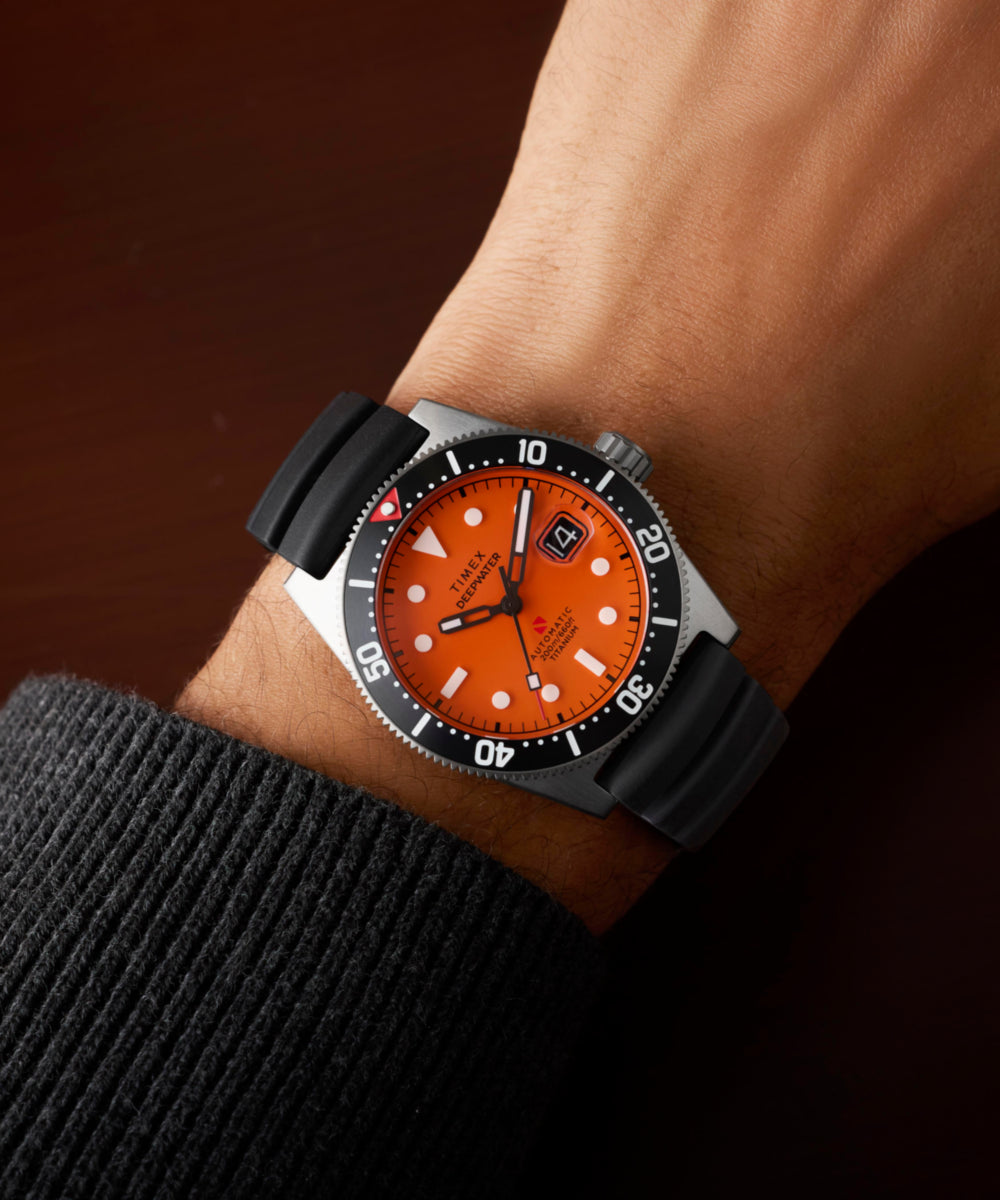 Deepwater Reef 200 Titanium Automatic 41mm Synthetic Rubber Strap Watc