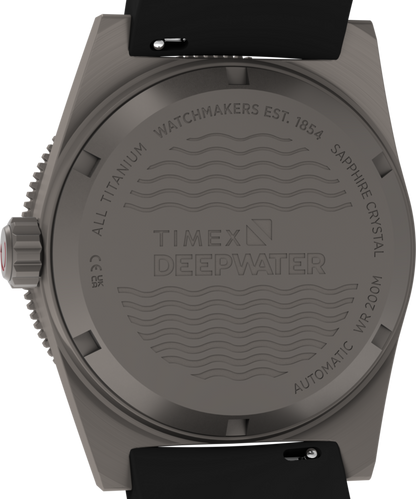 Deepwater Reef 200 Titanium Automatic 41mm Synthetic Rubber Strap Watc