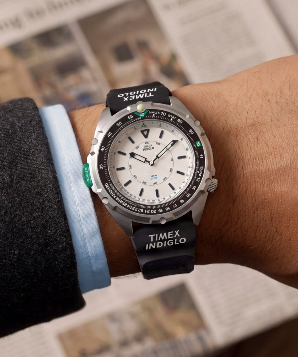 Timex 1995 Intrepid Reissue 46mm Synthetic Rubber Strap Watch