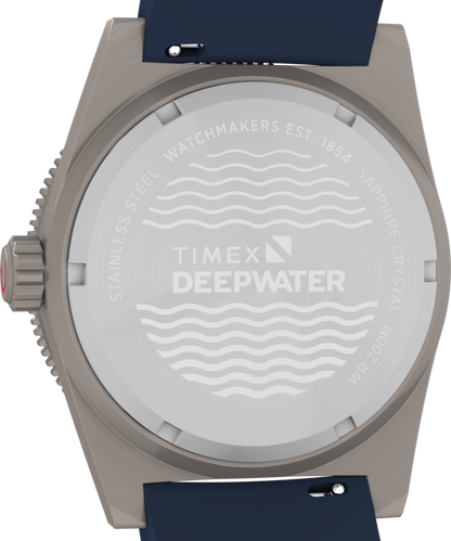 Deepwater Reef 200 GMT 41mm Synthetic Rubber Strap Watch