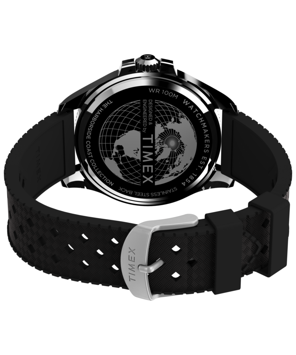 Harborside Coast 44mm Synthetic Rubber Strap Watch