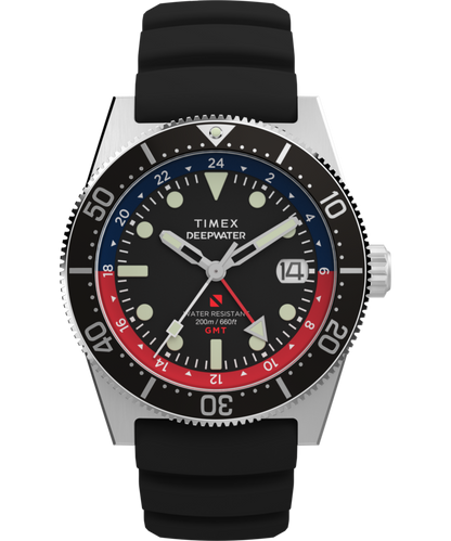 Deepwater Reef 200 GMT 41mm Synthetic Rubber Strap Watch
