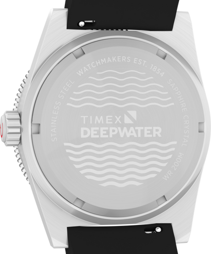 Deepwater Reef 200 GMT 41mm Synthetic Rubber Strap Watch