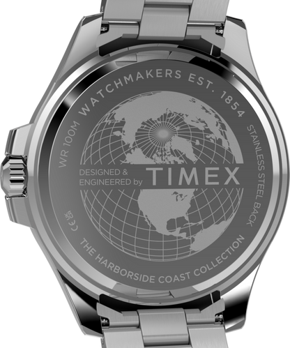 Harborside Coast Multifunction 43mm Stainless Steel Bracelet Watch