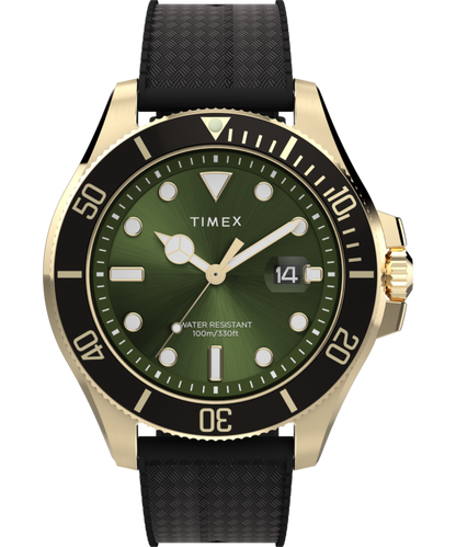 Harborside Coast 44mm Synthetic Rubber Strap Watch