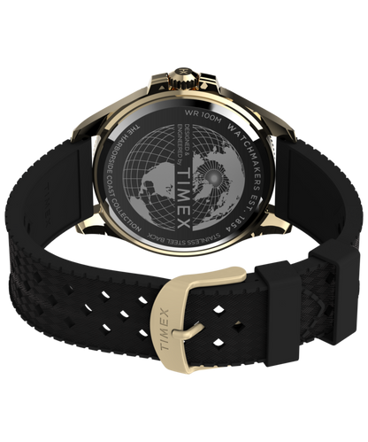 Harborside Coast 44mm Synthetic Rubber Strap Watch