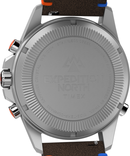 Expedition Tide-Temp-Compass 43mm Eco-Friendly Leather Strap Watch