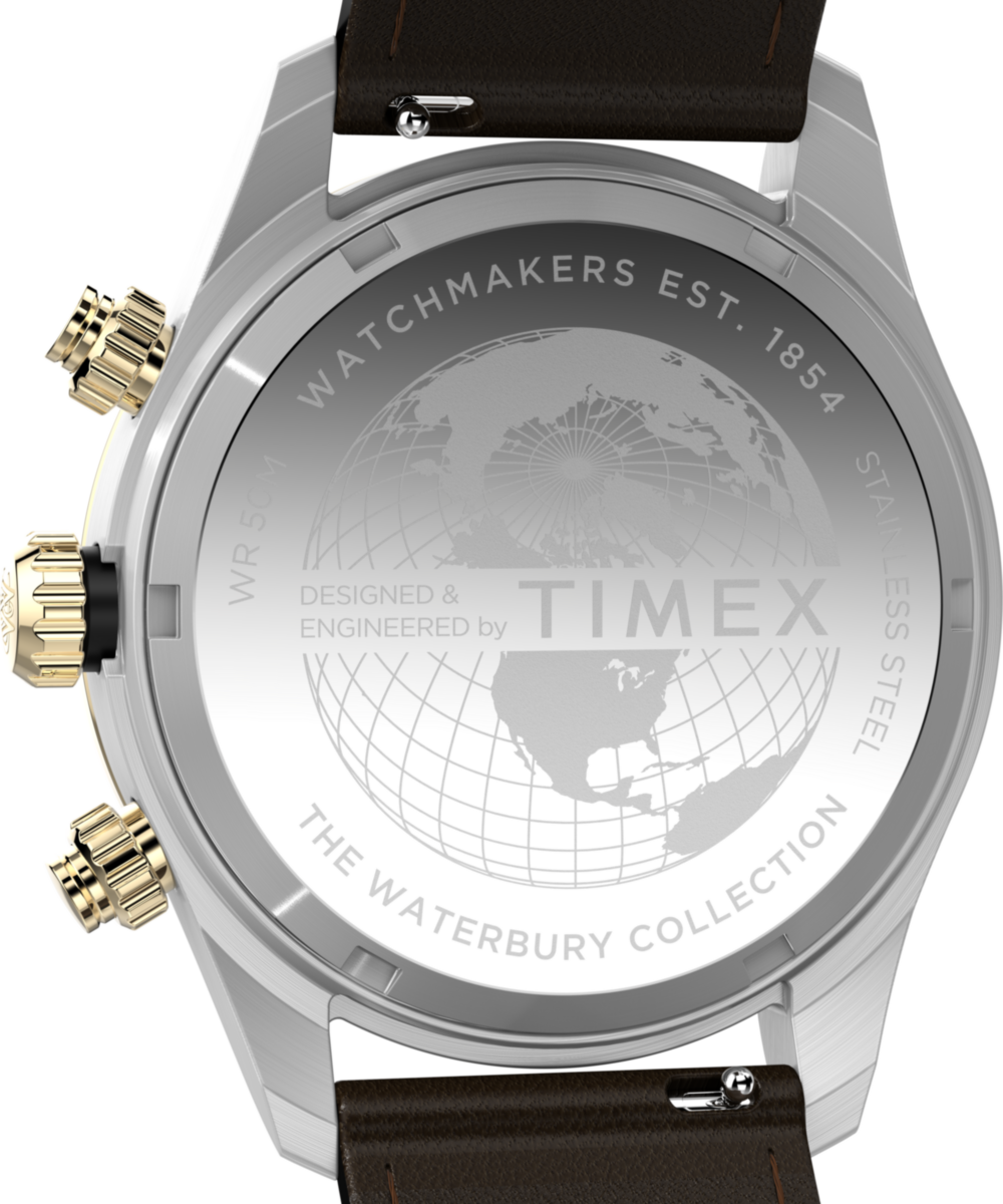 Waterbury Heritage Chronograph 39mm Leather Strap Watch