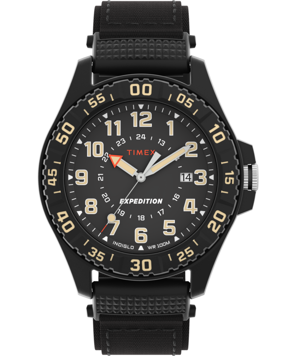Expedition Acadia Rugged 42mm Mixed Material Fabric Strap Watch
