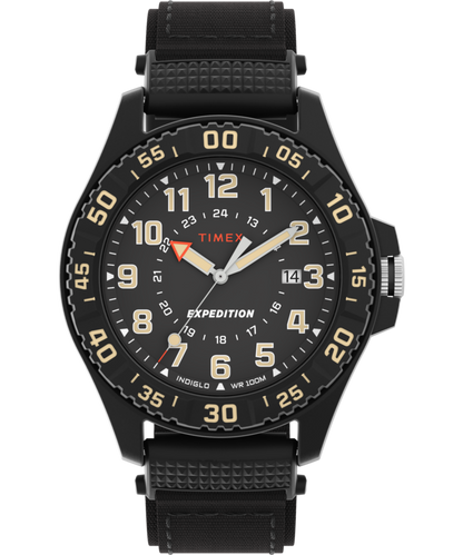 Expedition Acadia Rugged 42mm Mixed Material Fabric Strap Watch