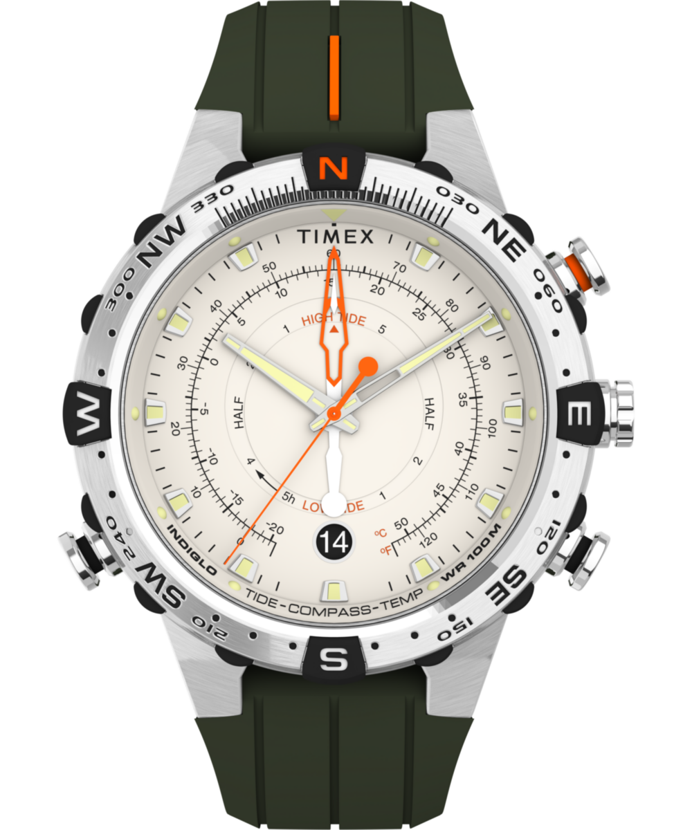 Expedition Tide-Temp-Compass 45mm Silicone Strap Watch