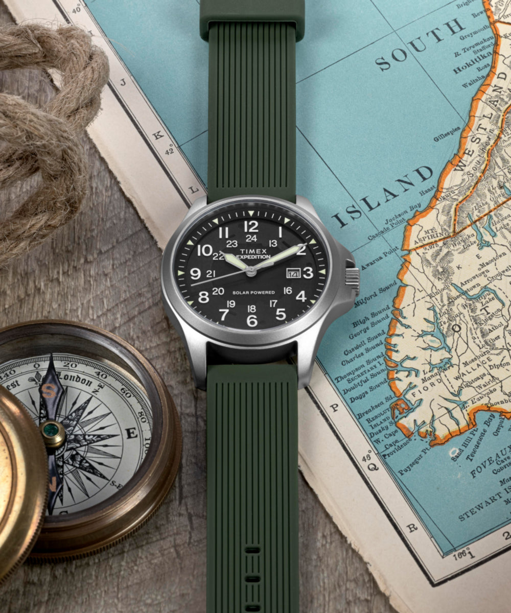 Expedition Field Post Solar 41mm Silicone Strap Watch