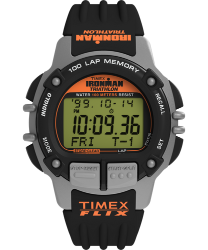 TIMEX IRONMAN Flix 100 Lap 42mm PU Strap Watch