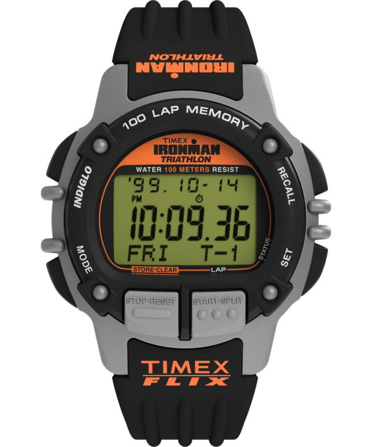 TIMEX IRONMAN Flix 100 Lap 42mm PU Strap Watch
