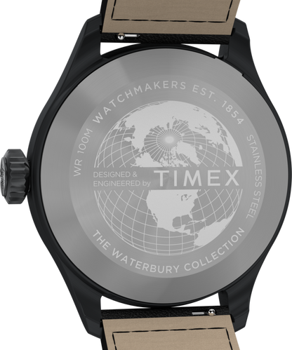 Waterbury Ace 41mm Leather Strap Watch