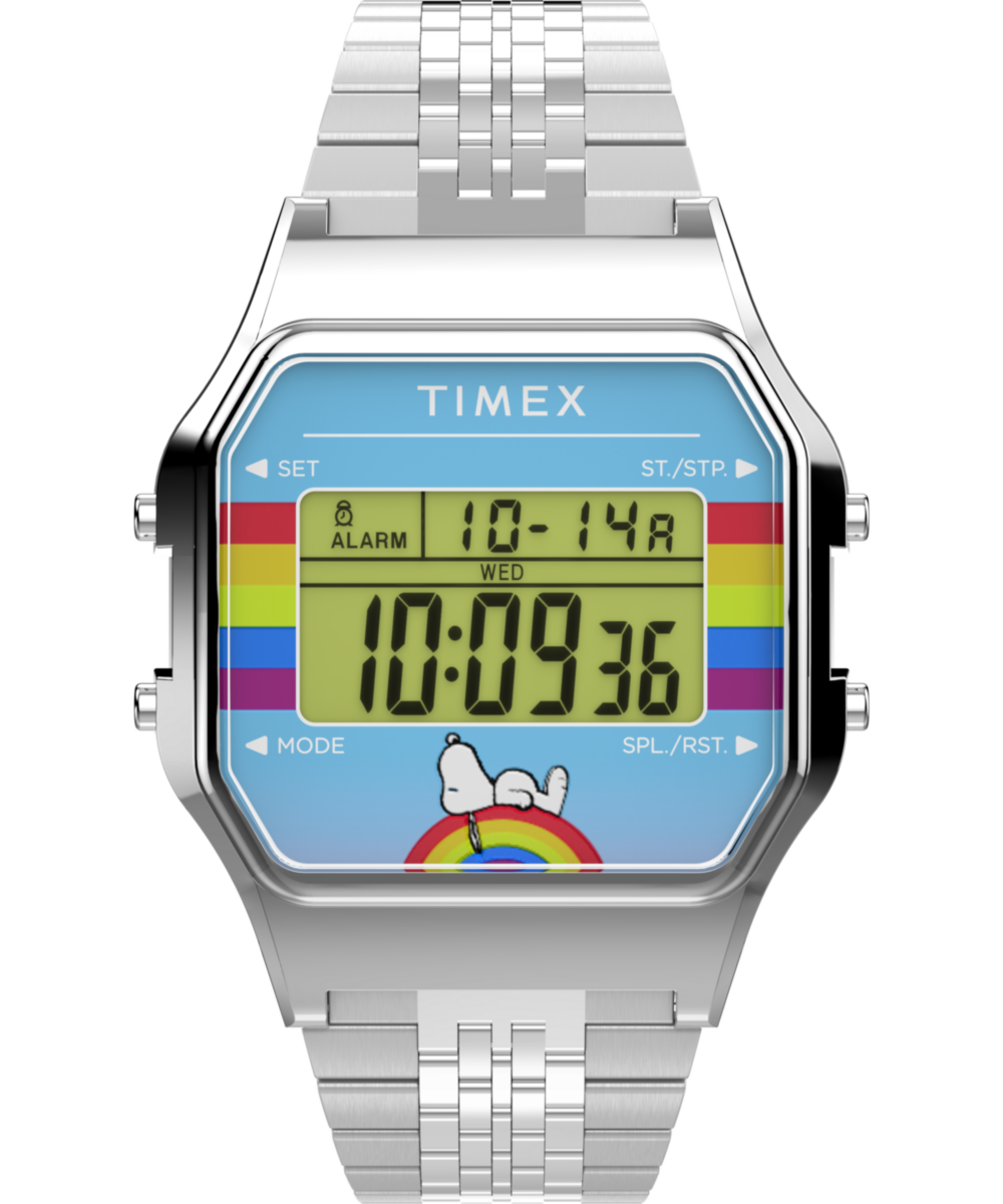 Peanuts x Timex 80 Dream in Color 34mm Stainless Steel Bracelet Watch