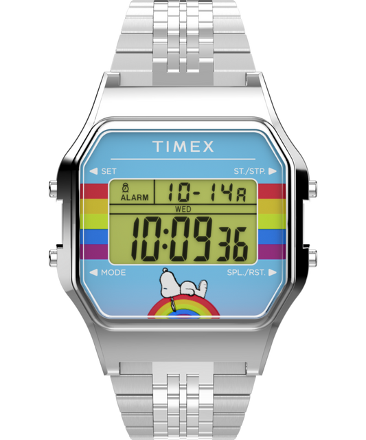 Peanuts x Timex 80 Dream in Color 34mm Stainless Steel Bracelet Watch