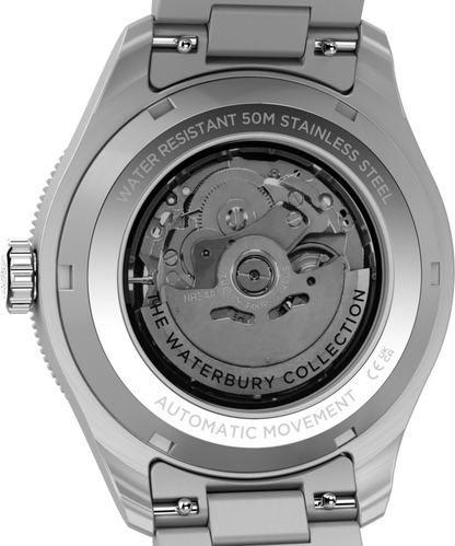 Waterbury Heritage Automatic GMT 41.5mm Stainless Steel Bracelet Watch
