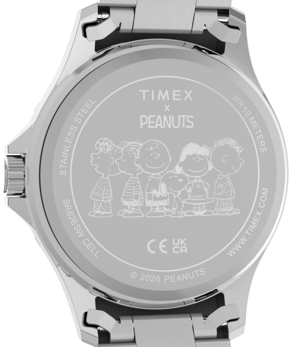 Peanuts x Timex Navi Snoopy Soccer 41mm Stainless Steel Bracelet Watc