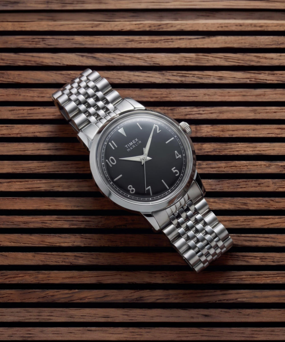 Marlin Quartz 34mm Stainless Steel Bracelet Watch
