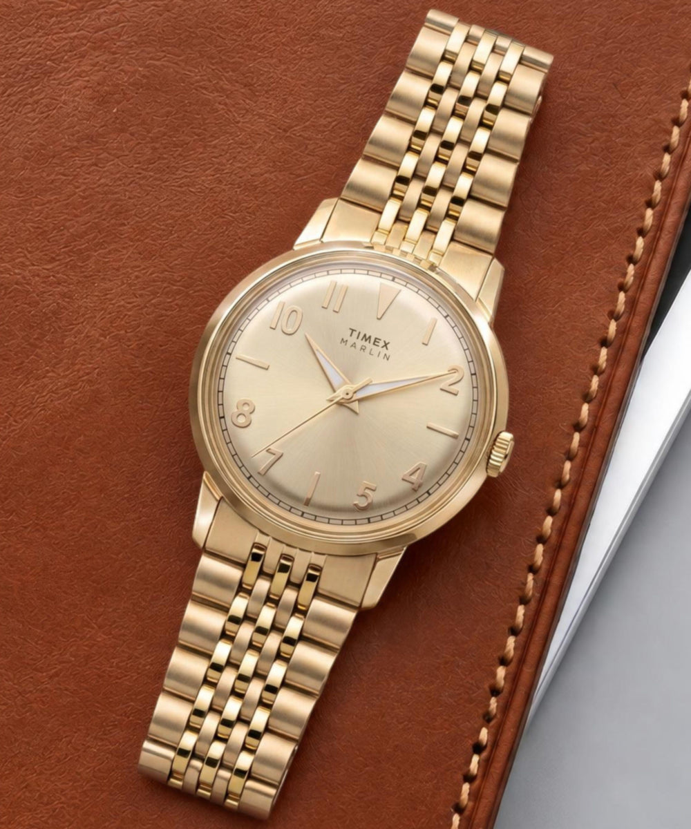 Marlin Quartz 34mm Stainless Steel Bracelet Watch