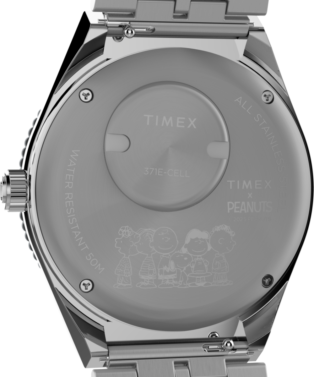 Peanuts x Q Timex GMT 38mm Stainless Steel Bracelet Watch