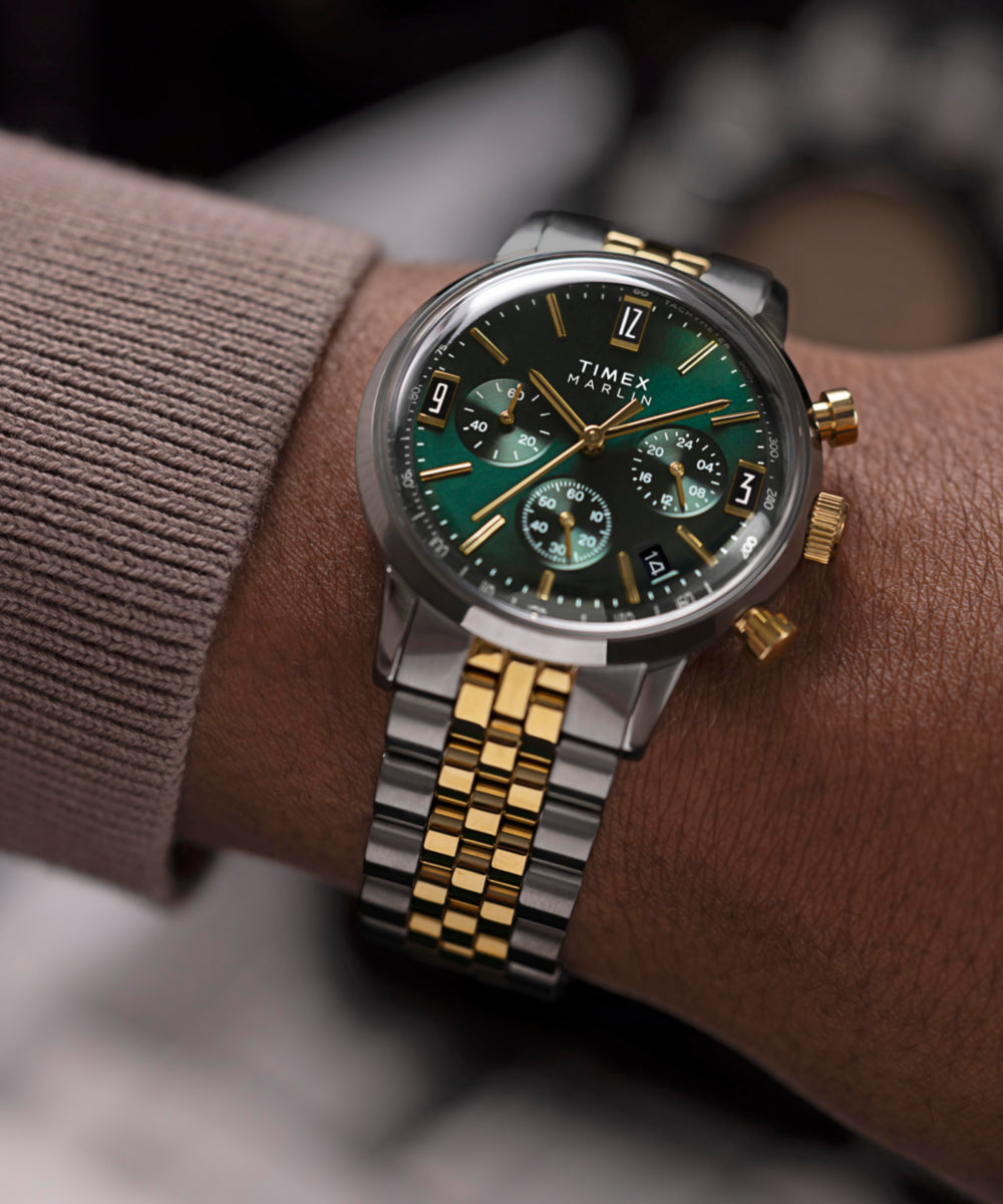 Marlin Chronograph Tachymeter 40mm Stainless Steel Bracelet Watch