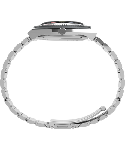 Q Timex GMT 38mm Stainless Steel Bracelet Watch