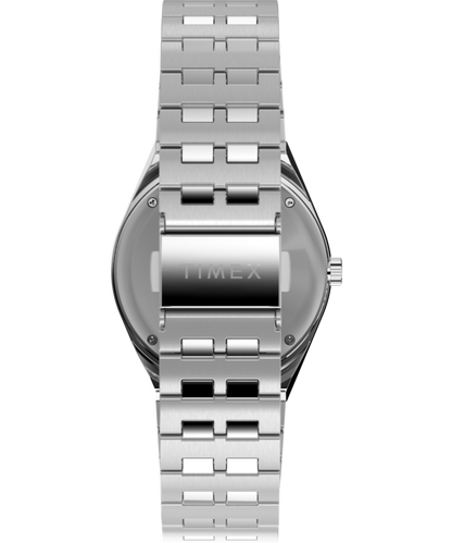 Q Timex GMT 38mm Stainless Steel Bracelet Watch