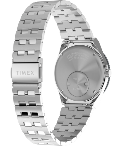Q Timex GMT 38mm Stainless Steel Bracelet Watch