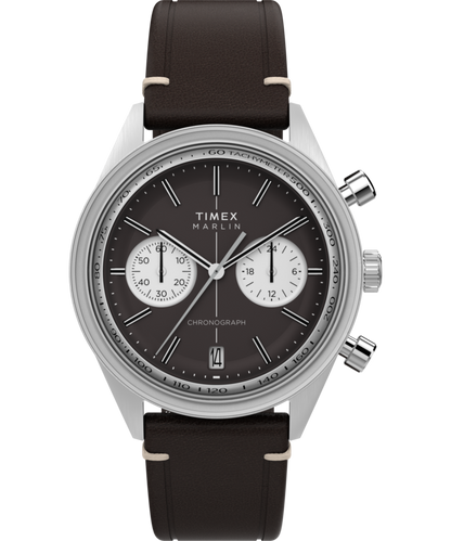 Marlin Jet Quartz Chronograph 40mm Leather Strap Watch
