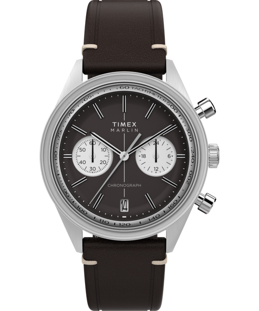 Marlin Jet Quartz Chronograph 40mm Leather Strap Watch