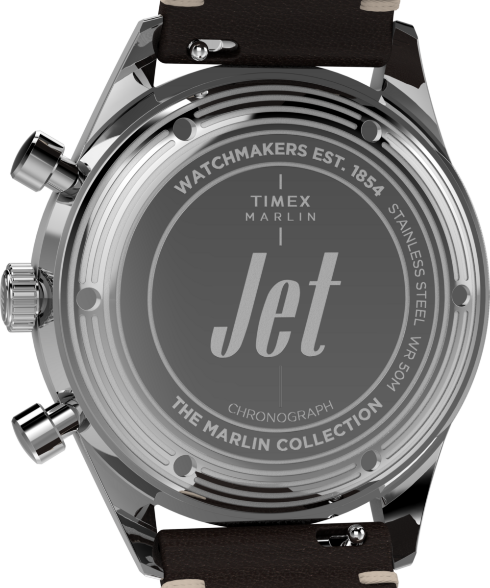 Marlin Jet Quartz Chronograph 40mm Leather Strap Watch