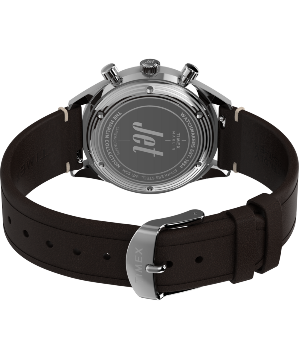 Marlin Jet Quartz Chronograph 40mm Leather Strap Watch