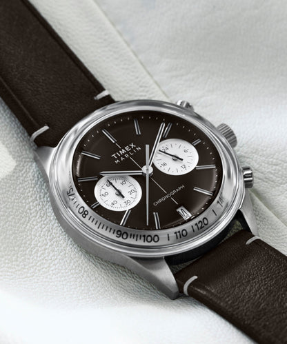 Marlin Jet Quartz Chronograph 40mm Leather Strap Watch