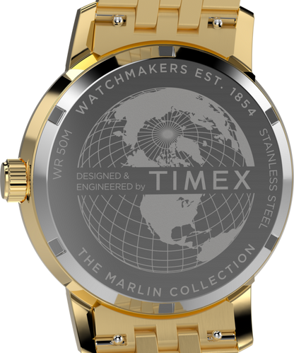 Marlin Quartz GMT 40mm Stainless Steel Bracelet Watch