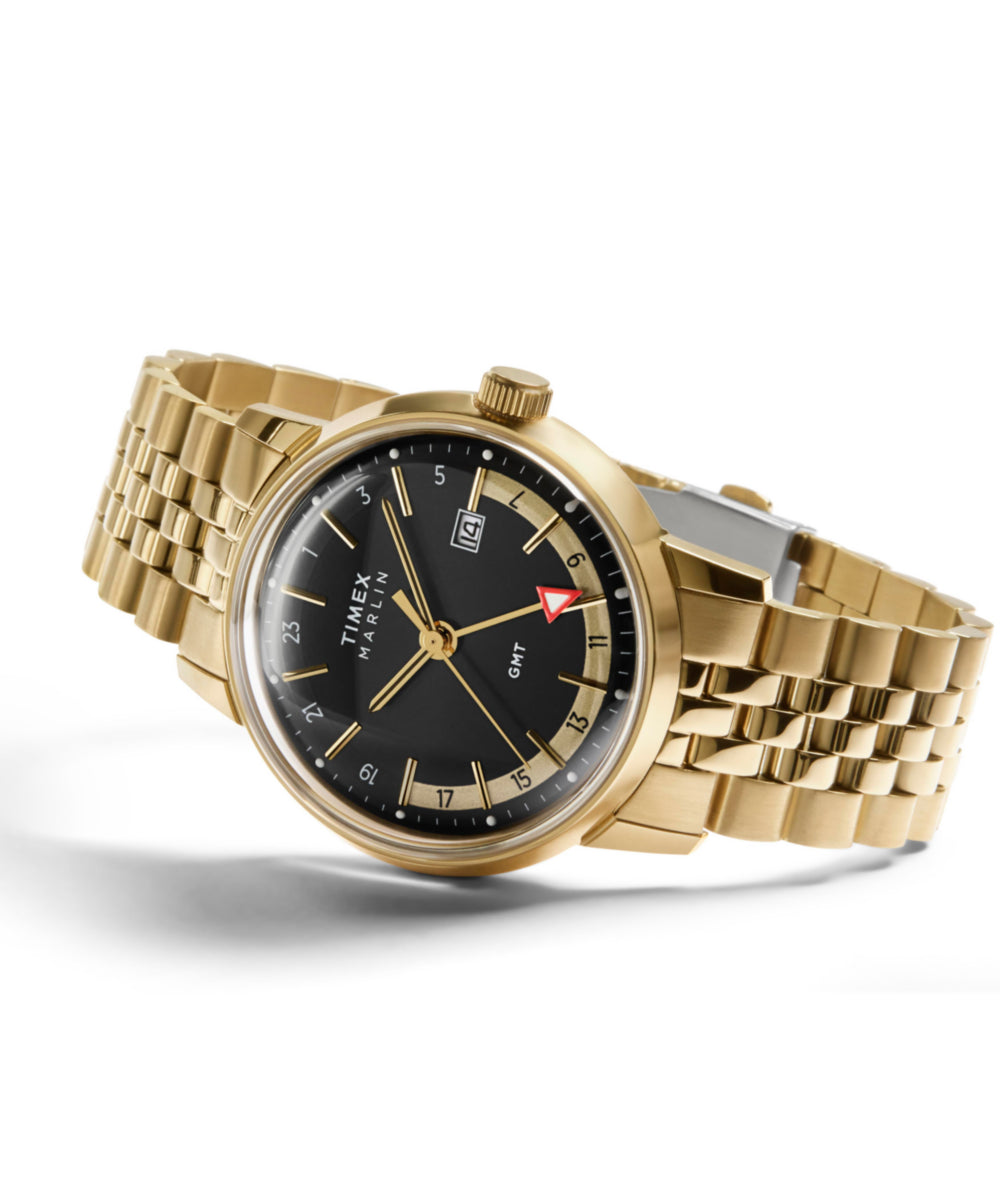 Marlin Quartz GMT 40mm Stainless Steel Bracelet Watch