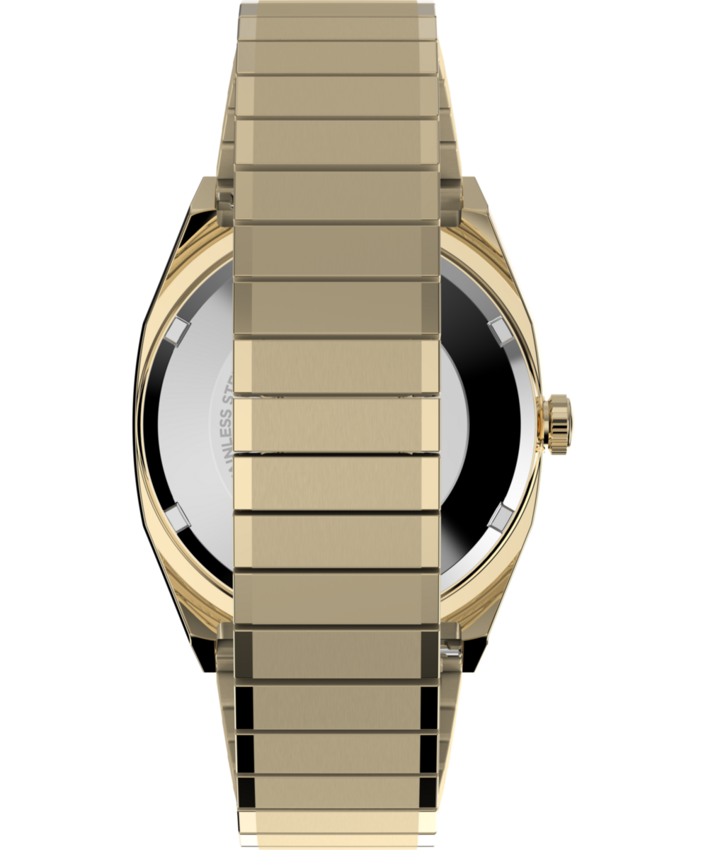 Timex Automatic 1983 E Line Reissue 34mm Gold-Tone Expansion Band Wat