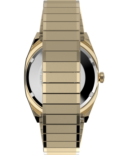 Timex Automatic 1983 E Line Reissue 34mm Gold-Tone Expansion Band Wat