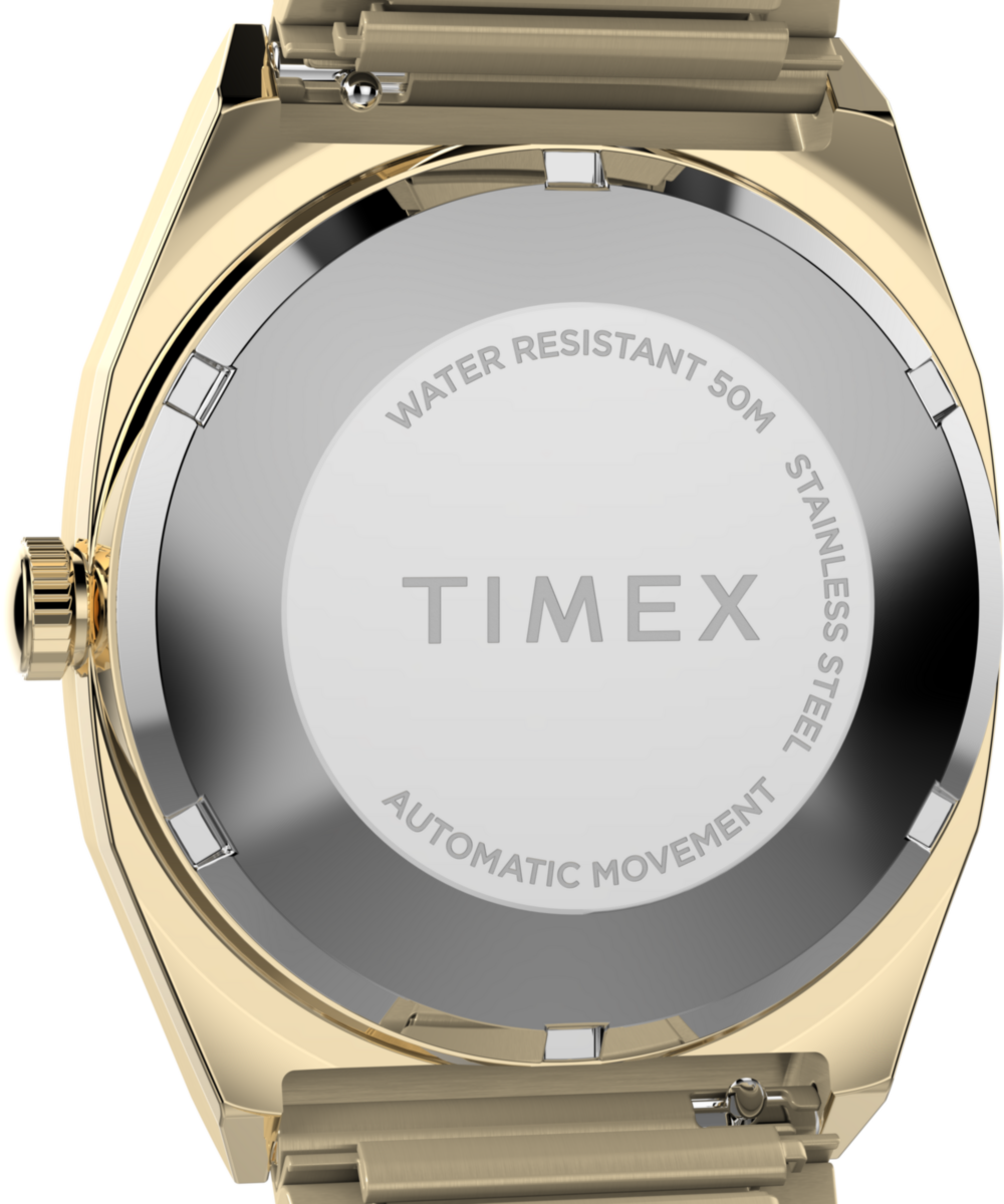 Timex Automatic 1983 E Line Reissue 34mm Gold-Tone Expansion Band Wat