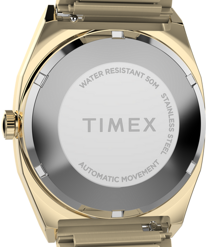 Timex Automatic 1983 E Line Reissue 34mm Gold-Tone Expansion Band Wat