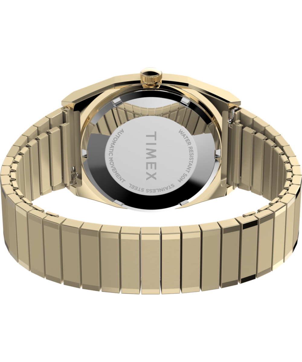 Timex Automatic 1983 E Line Reissue 34mm Gold-Tone Expansion Band Wat