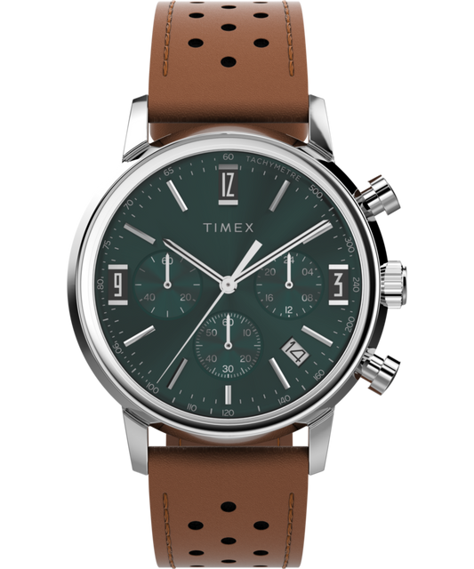 Marlin Chronograph Tachymeter 40mm Leather Strap Watch