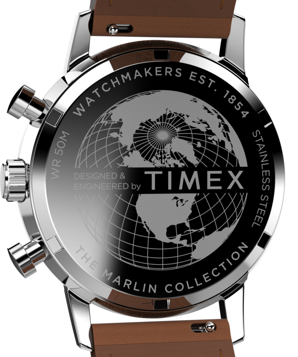 Marlin Chronograph Tachymeter 40mm Leather Strap Watch